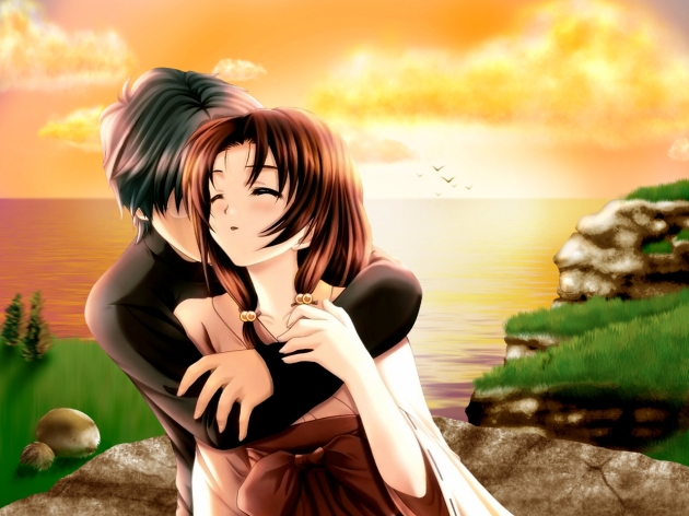 Anime-Couple-Love-Hug-Romance-Full-HD-Wallpapers